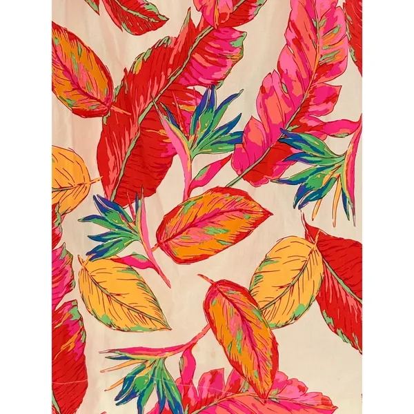 Nine West Tropical Leaf Off Shoulder Dress Small Puff Sleeve‎ Vacation Pockets - Image 4