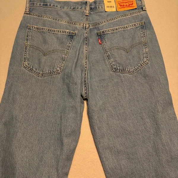 Levis Low Pro Straight Jeans Light Wash Denim High Rise Women Size 30 - Image 13