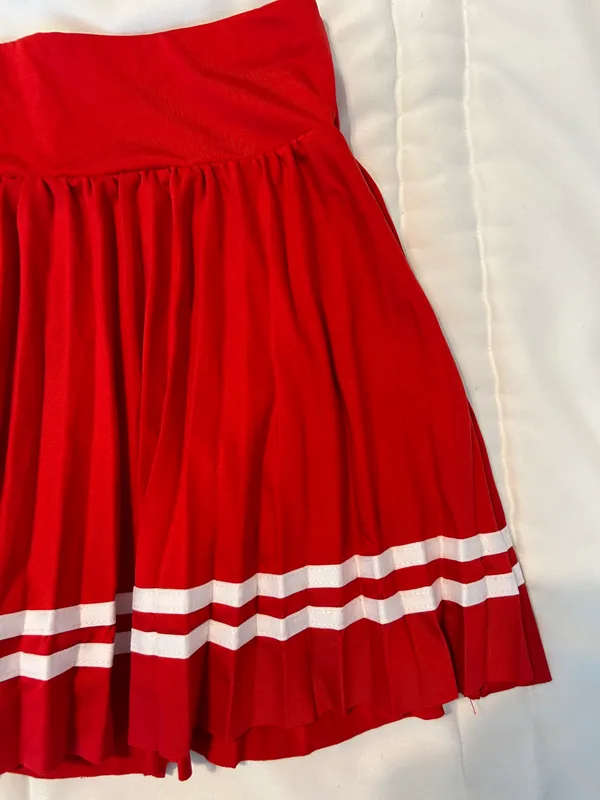 SheIn Red and White Active Skirt - Image 2