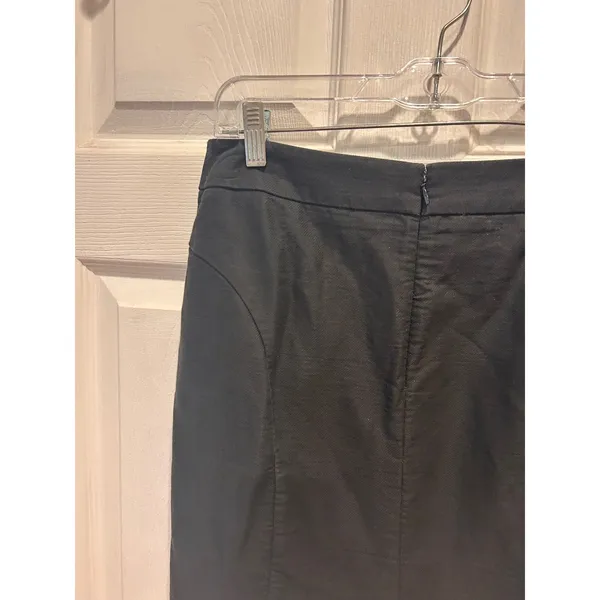 J.Crew The Pencil Skirt Black 100%‎ Cotton Career Knee Length 6 Pockets Academia - Image 6