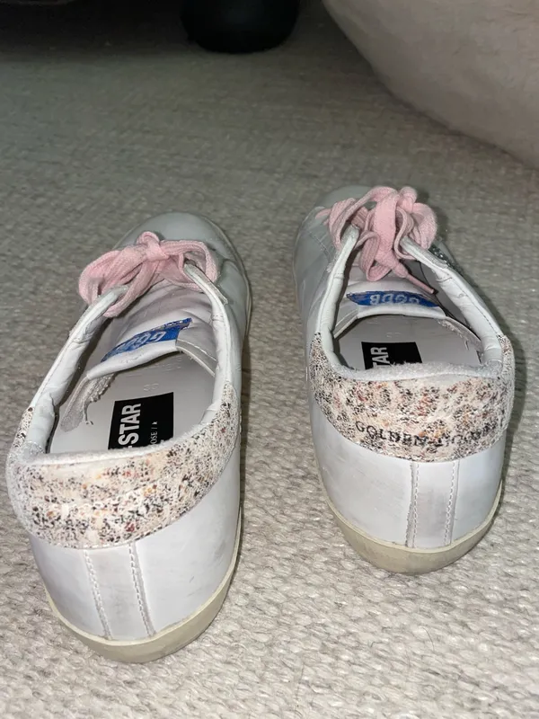 Golden Goose Super-Star Sneakers in white and pink - Image 4