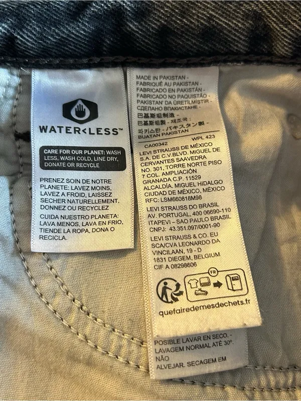 Levi’s ‘94 Baggy faded gray denim wash loose fit slouchy jeans cuffed hem 26 - Image 7