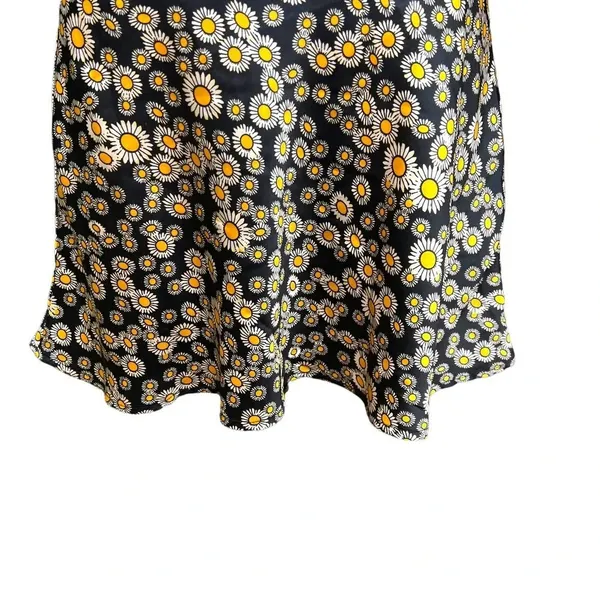Free People Phoebe Daisy Print Mini Skirt Black Orange Size 2‎ - Image 8