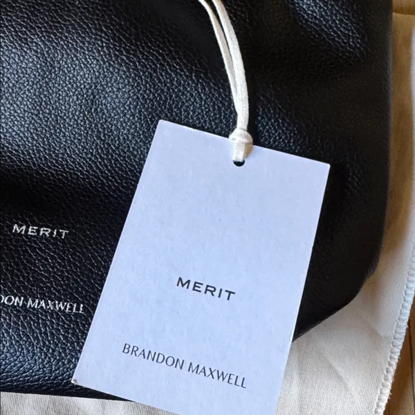 Merit x Brandon Maxwell Black Leather Clutch - Image 3