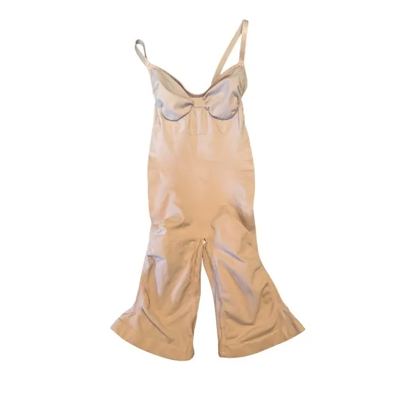 Skims Seamless Sculpt Mid Thigh Bodysuit Clay‎ Beige Slimming Shapewear Size S/M - Image 3