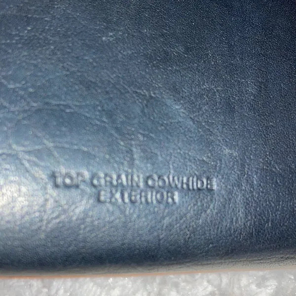 Small Black Top Grain Cowhide Leather Wallet - Image 3