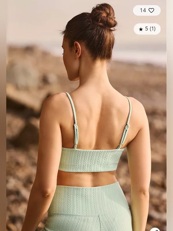 Beach Riot Georgia Crop Top Mint Size XS - Image 4
