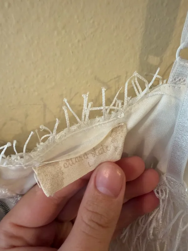 Altar'd State White Fuzzy Feathered Cropped Camisole - Image 2