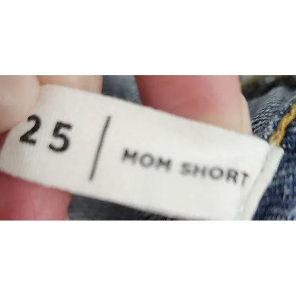 PacSun Light Wash Mom Shorts High Rise Denim Roll Cuff Summer‎ Casual Size 25 - Image 5