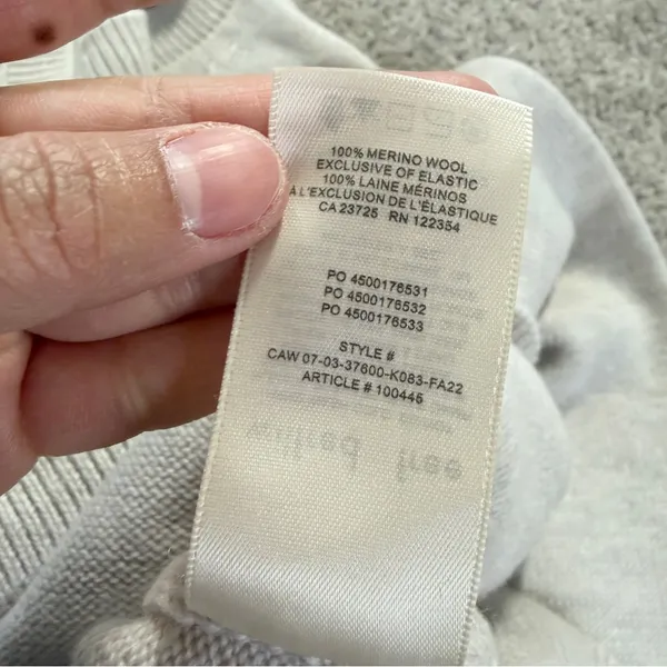Wilfred Free 100% Merino Wool V-Neck Palomino Sweater Longsleeve Light Cream S - Image 10