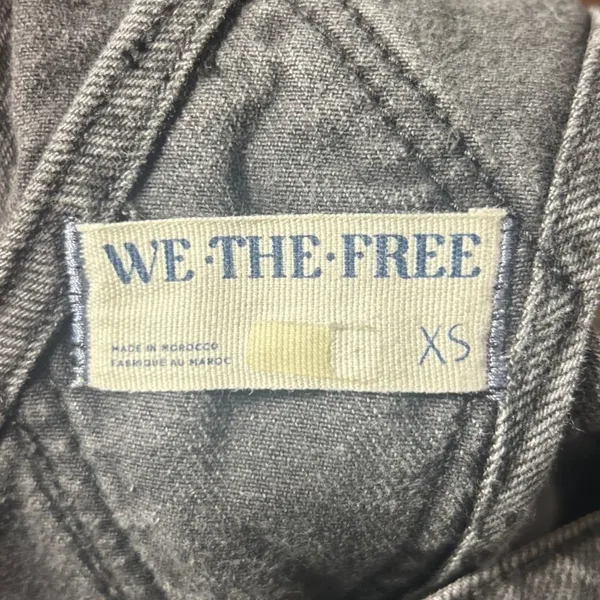 Free The People Ziggy Shortall XS‎ Black Wash Denim Overalls Distressed Grunge - Image 6