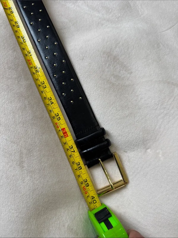 NWT J.Crew Women's Wide belt in studded Italian leather Sz S black - Image 6