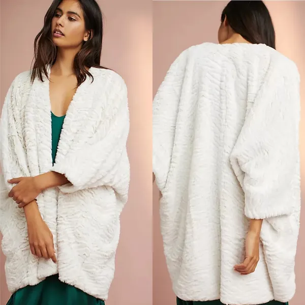 ANTRHO Faux Fur‎ Cocoon Cardigan - Image 2