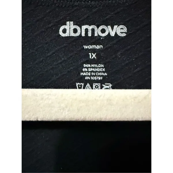 dbmove Womens‎ black compression athletic top sz 1X - Image 3