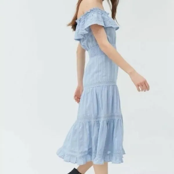 ✨Urban Outfitters Dress Forum Off-Shoulder MIDI Sz Large Dress✨ - Image 5