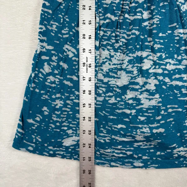 Motherhood Maternity Blue Abstract Print Empire Waist Tank Top Sleeveless Mens M - Image 5