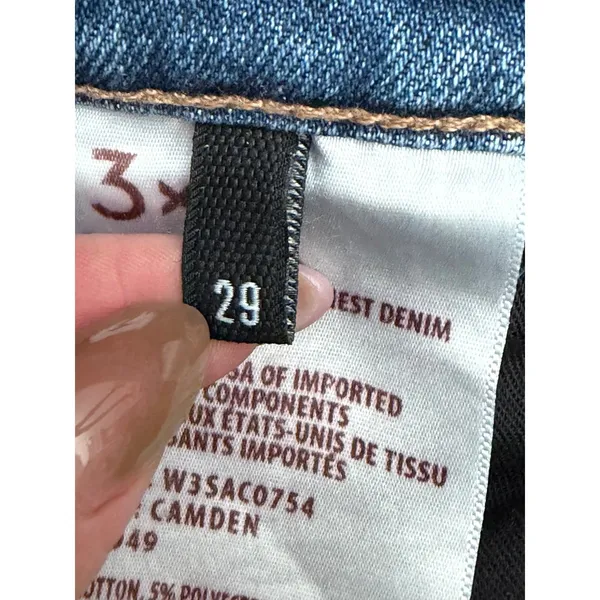 3x1 NYC Camden Jeans Women's 29 High Rise Straight Raw Hem Cropped Denim - Image 7