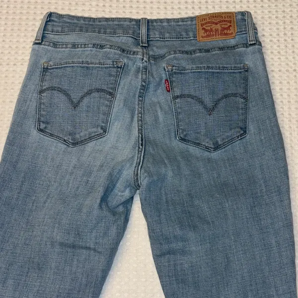 Levi's 711 Skinny Distressed Ankle Jeans Size 28 Light Blue Holes Frayed - Image 12