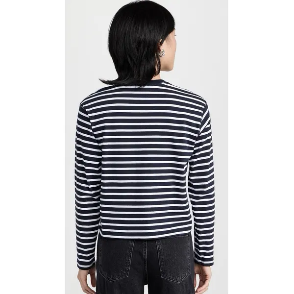 ATM Anthony Thomas Melillo Classic Jersey Long Sleeve Boy Tee Striped Navy White - Image 4