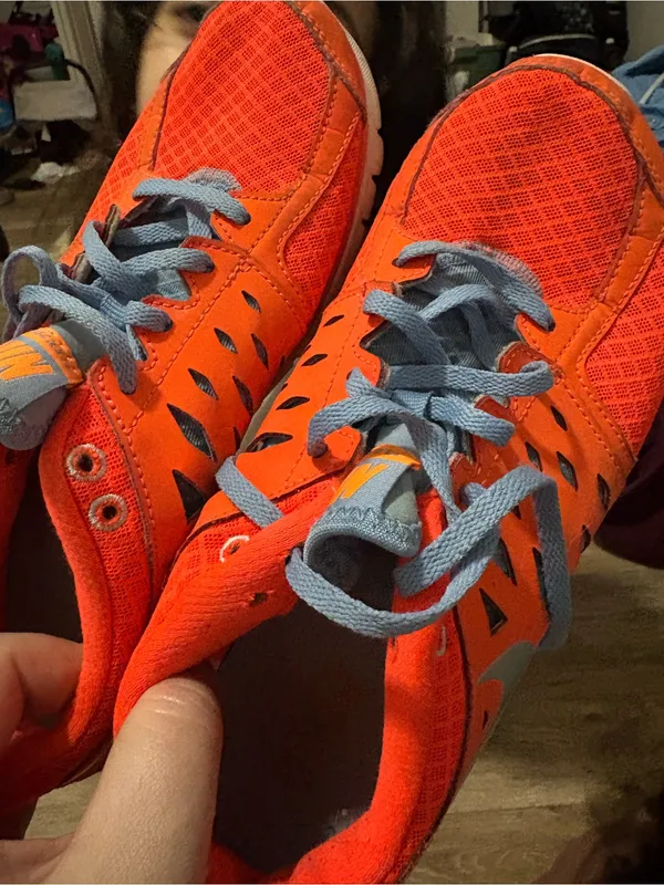 Nike Orange and Light Blue Women's Sneakers - Image 2