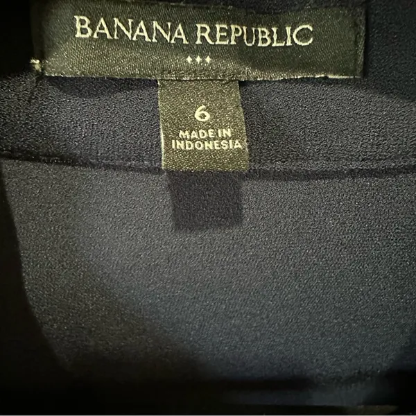 Banana Republic‎ Royal Blue Short Sleeve V-Neck Sheath Mini Work Dress Womens - Image 6