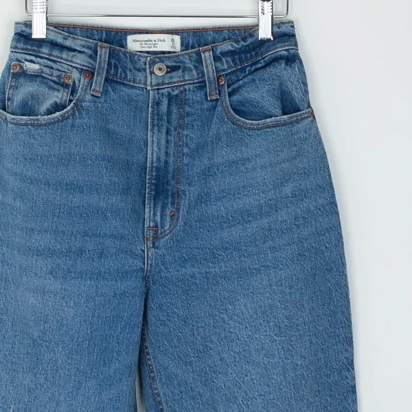 Abercrombie & Fitch Womens Curve Love 90s Straight Ultra High Rise Jeans Size 26 - Image 2