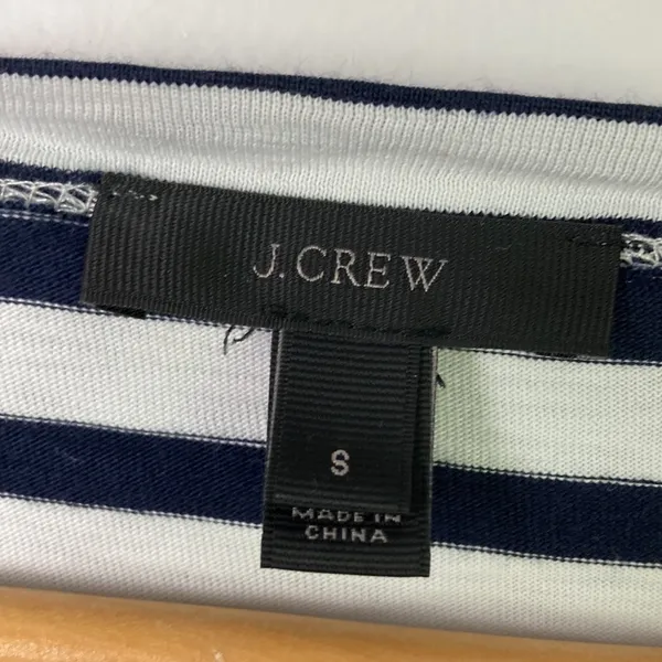 J. Crew| Navy/White Striped Top sz Small - Image 2
