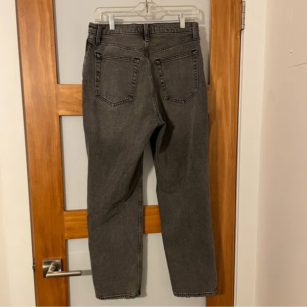 Black Ultra High Rise Ankle Straight Jeans - Image 6