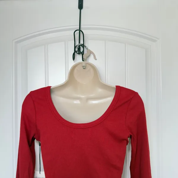 New Spiritual Gangster Women’s Medium Red Top Ribbed‎ Y2K Minimalist - Image 6
