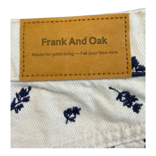 Frank‎ And Oak Linda Balloon Fit Jeans Womens 27 Cream Floral High Rise Tapered - Image 6