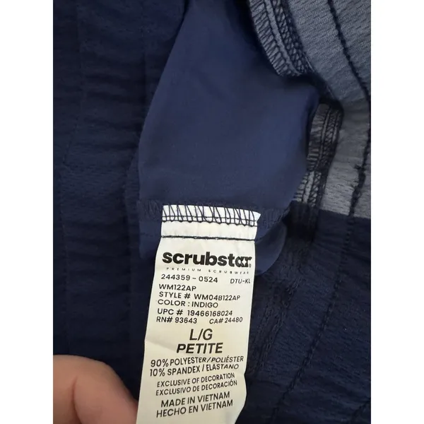 Scrubstar Scrub Indigo Pants Active Joggers Large Petite WM122ap Uniform - Image 4