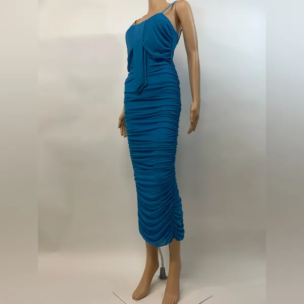 ASOS Vibrant Blue Maxi Dress Size 6 - Image 8