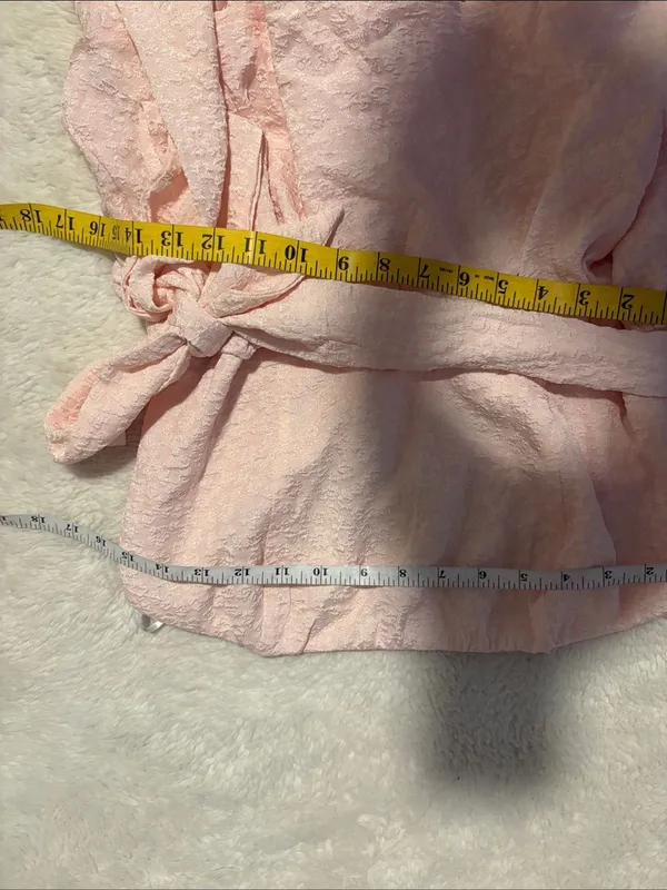 Lulus Truly Marvelous Blush Pink Jacquard Strapless Tiered Midi Dress Size Large - Image 7