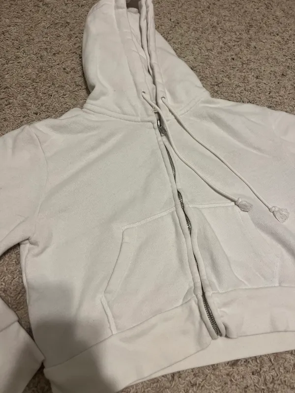Brandy Melville Cropped Zip Up - Image 2