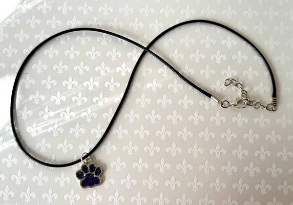 Paw Print Necklace 🐾 Purple - Image 3
