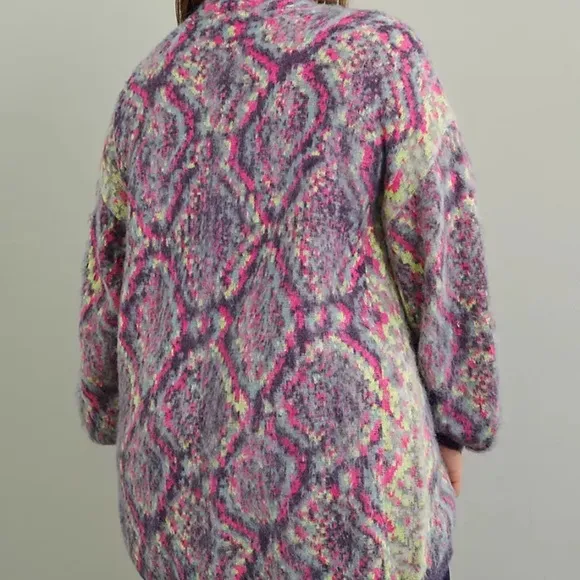 Anthropologie Maeve Peggy Python Cardigan SIZE‎ XS oversized alpaca soft - Image 3