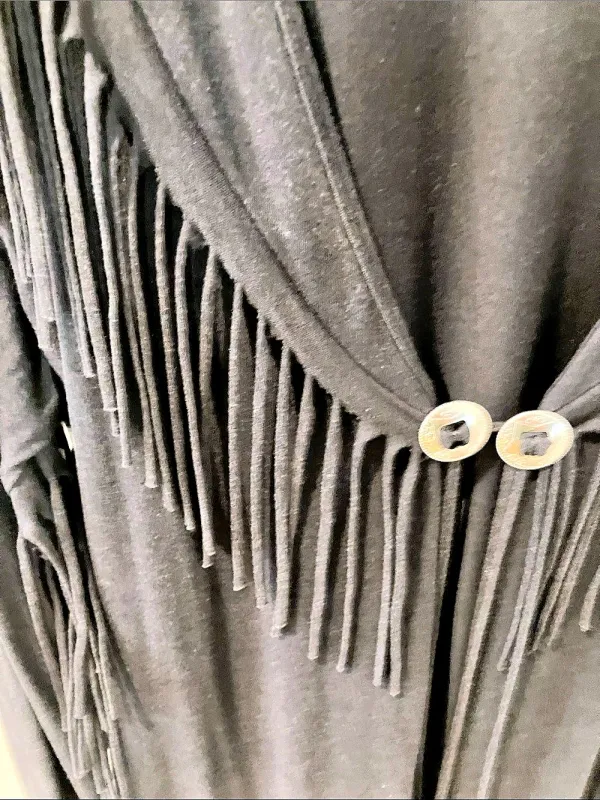 Wrangler Fringe Black silver concho boho longline cowgirl western chic - Image 7
