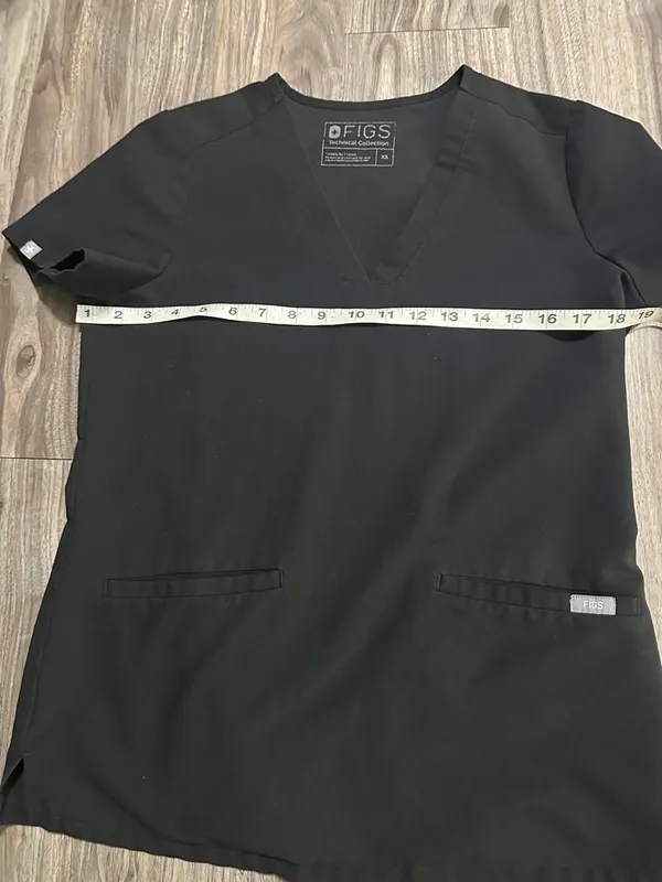 Figs Black V-Neck Scrub Top - Image 7