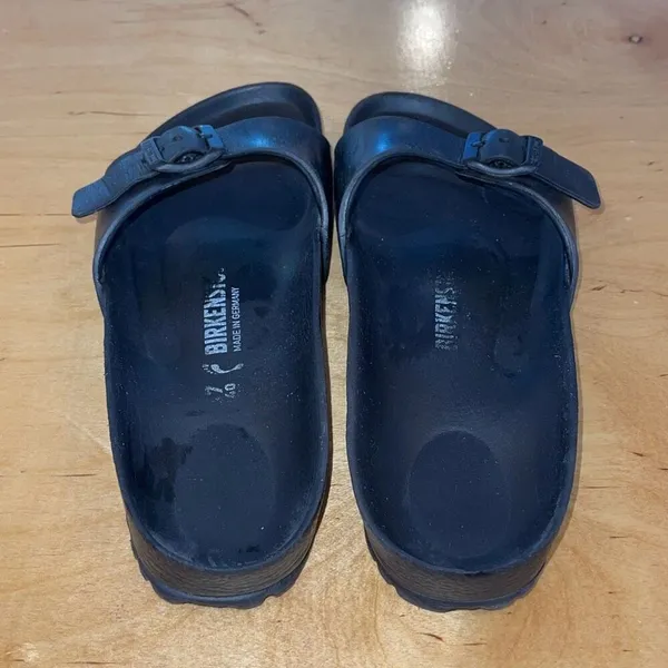 Birkenstock Womens Madrid EVA Adjustable‎ Strap Slip On Sandals Black Size 40 - Image 4