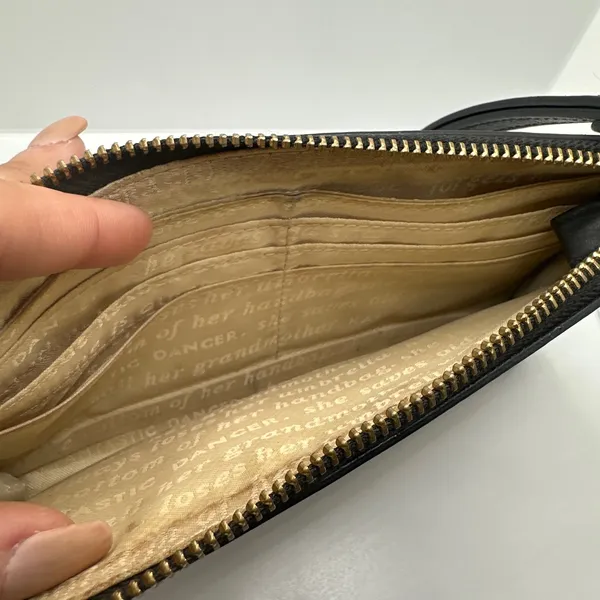 KATE SPADE New York Black and Cream / Taupe Wallet Wristlet - Image 6