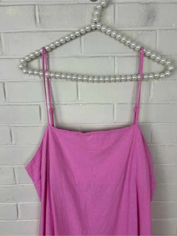 A New Day Pink Linen Blend Dress Size L - Image 3