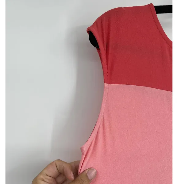New York & Company Stretch Womens Pink Flowy Dress Cap Sleeves NEW Medium - Image 4