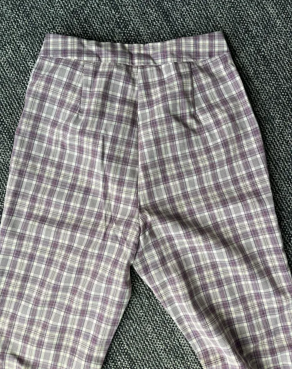 SheIn Pink Plaid Pants - Image 5