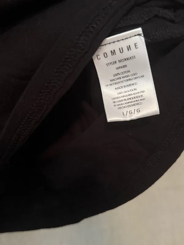 Comune | Black Oversized Short Sleeve Top | L Size L - Image 4