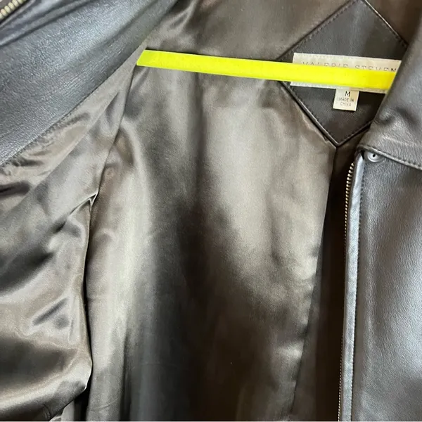 Valerie Stevens New Zealand lambskin zip up long jacket - Image 6