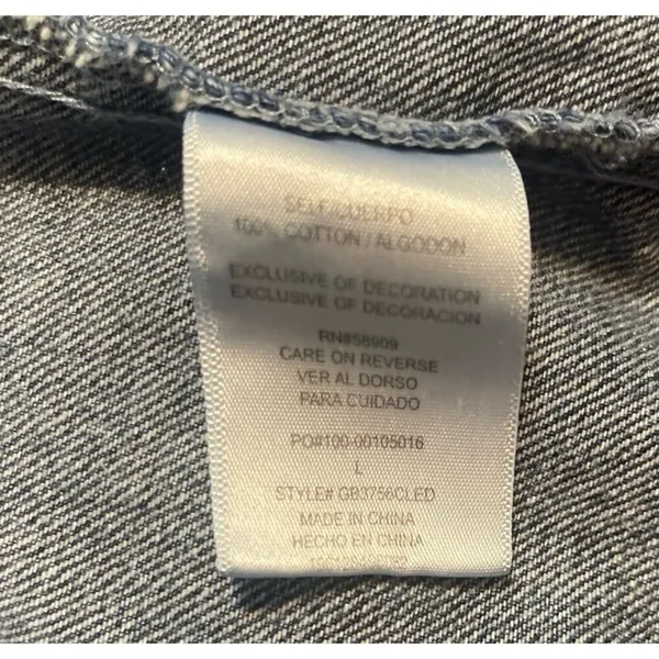 Gianni Bini GB Oversized Distressed Jean Jacket Size L - Image 6