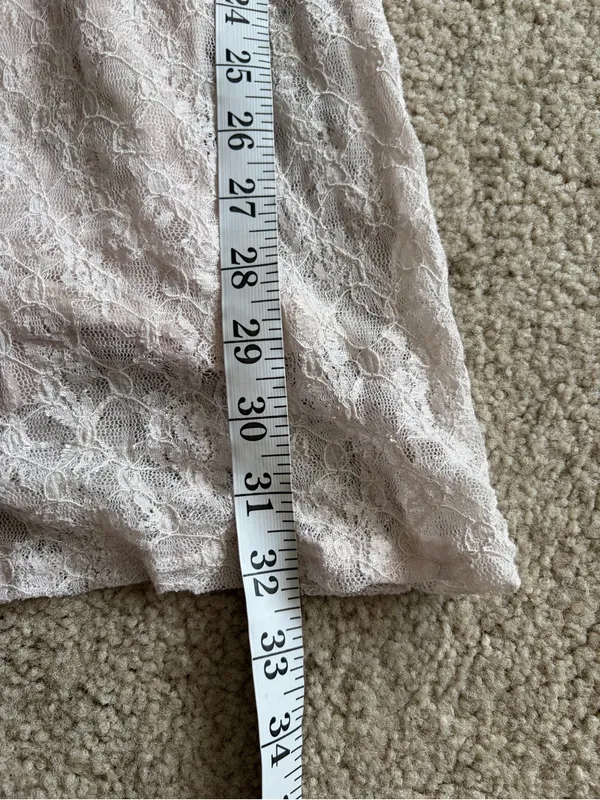 Free People y2k White Lace Mini Dress Square Neck 3/4 Sleeve Boho Romantic Sz xs - Image 11