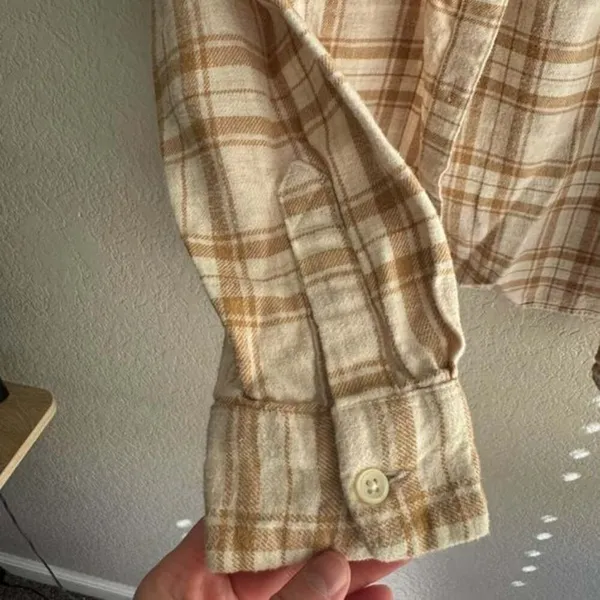 old navy boyfriend shirt flannel - Image 3