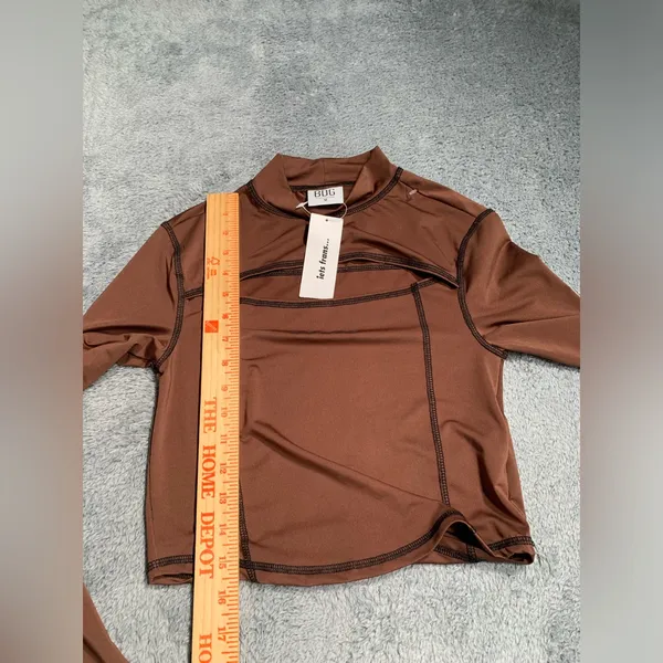 NWT BDG urban outfitters iets frans Brown Long Sleeve Top - Image 8