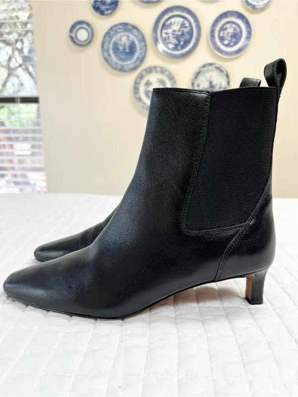 Madewell The Dimes Chelsea Boot Leather in Black Size 9 - Image 7